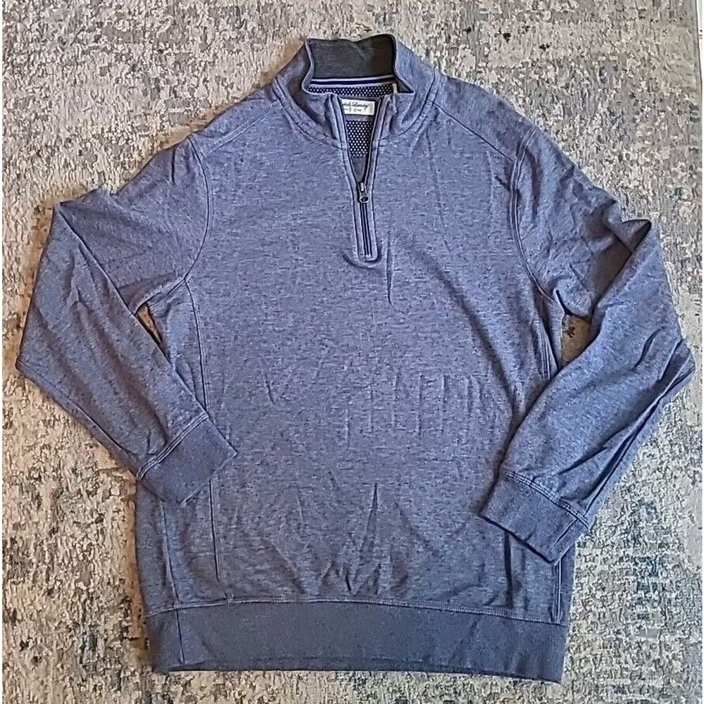 English Laundry Men's Medium 1/4 Zip Long Sleeved Modal Blend Pullover Sweater